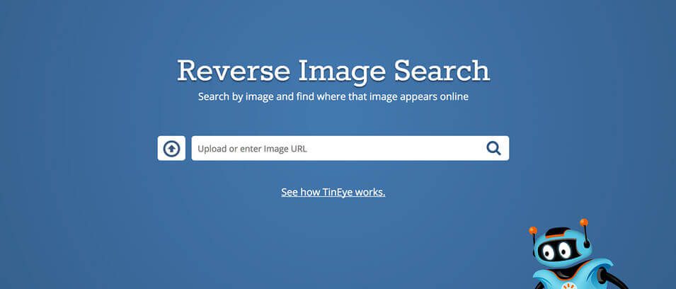 Die Tineye-Suchmaske ist sehr einfach gehalten. Einfach ein Foto hochladen oder die URL zu einem Foto angeben und los geht's!