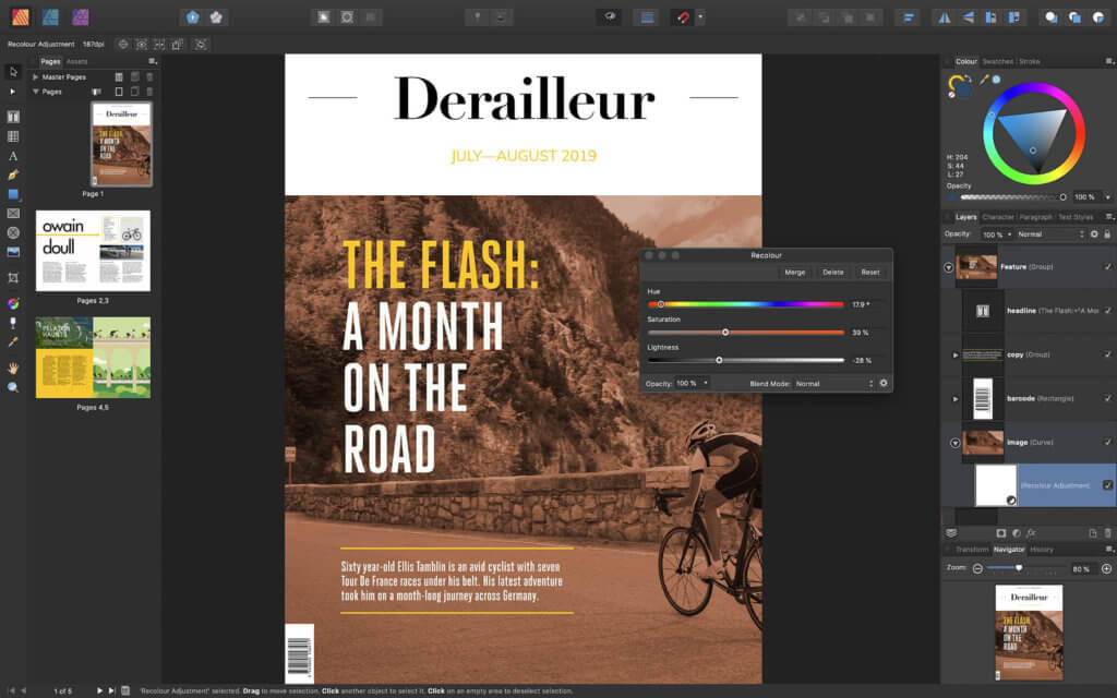 Vom Cover bis zur letzten Seite: Affinity Publisher bietet Tools für die professionelle Erstellung von Zeitschriften, Büchern und mehr.