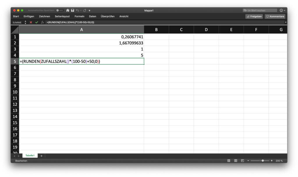 Eine Excel Zufallszahl generieren ist gar nicht so schwer. Hat man die Eingabe einmal verstanden, lassen sich verschiedenste Beispiele ermitteln.