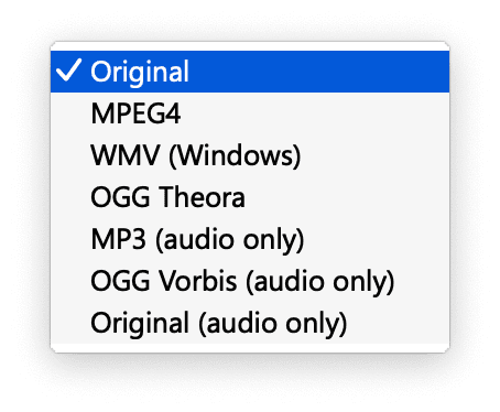 Im YouTube Downloader für macOS, Windows und Linux könnt ihr das Format der Ziel-Datei (Video oder Audio) festlegen...