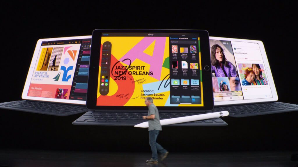 Das neue iPad der 7. Generation mit 10,2 Zoll Display kommt mit A10 Fusion Chip und iPadOS daher.
