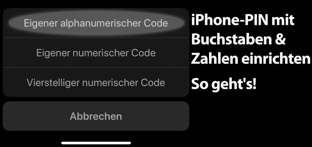 Ihr wollt einen iPhone-Code mit Zahlen und Buchstaben einstellen? Hier die Anleitung zum Festlegen eines alphanumerischen Codes zum Entsperren des Apple-Smartphones.