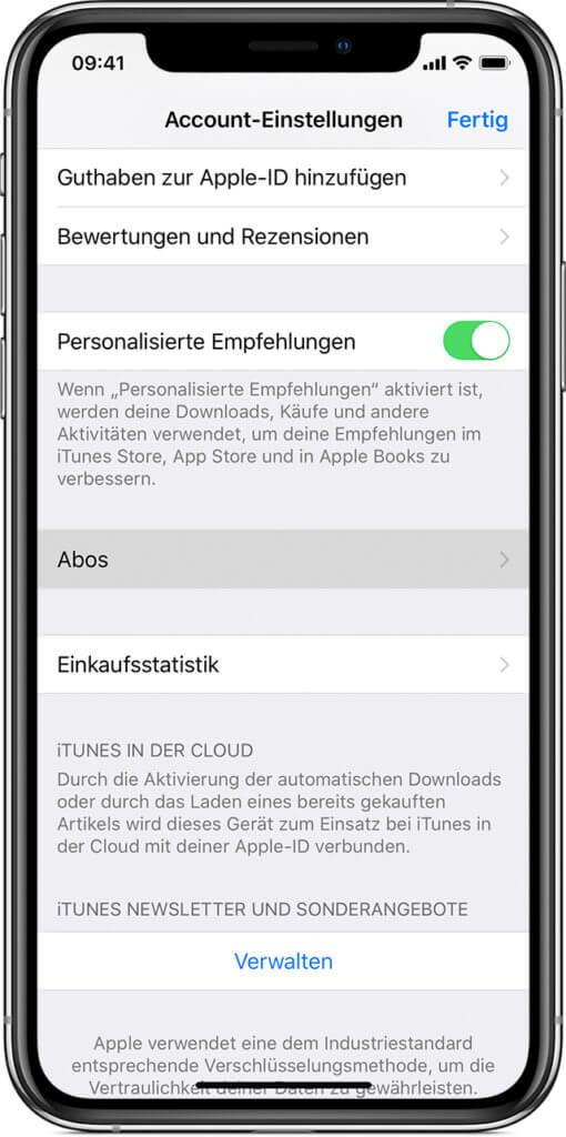 Direkt am iPhone ein App-Abonnement oder Probeabo kündigen geht auch. Bild: Apple.com