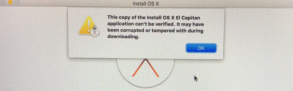 "This copy of the Install OS X Yosemite application can’t be verified. It may have been corrupted or tampered with during downloading." – damit quittiert der OS X El Capitan Installer seinen Dienst.