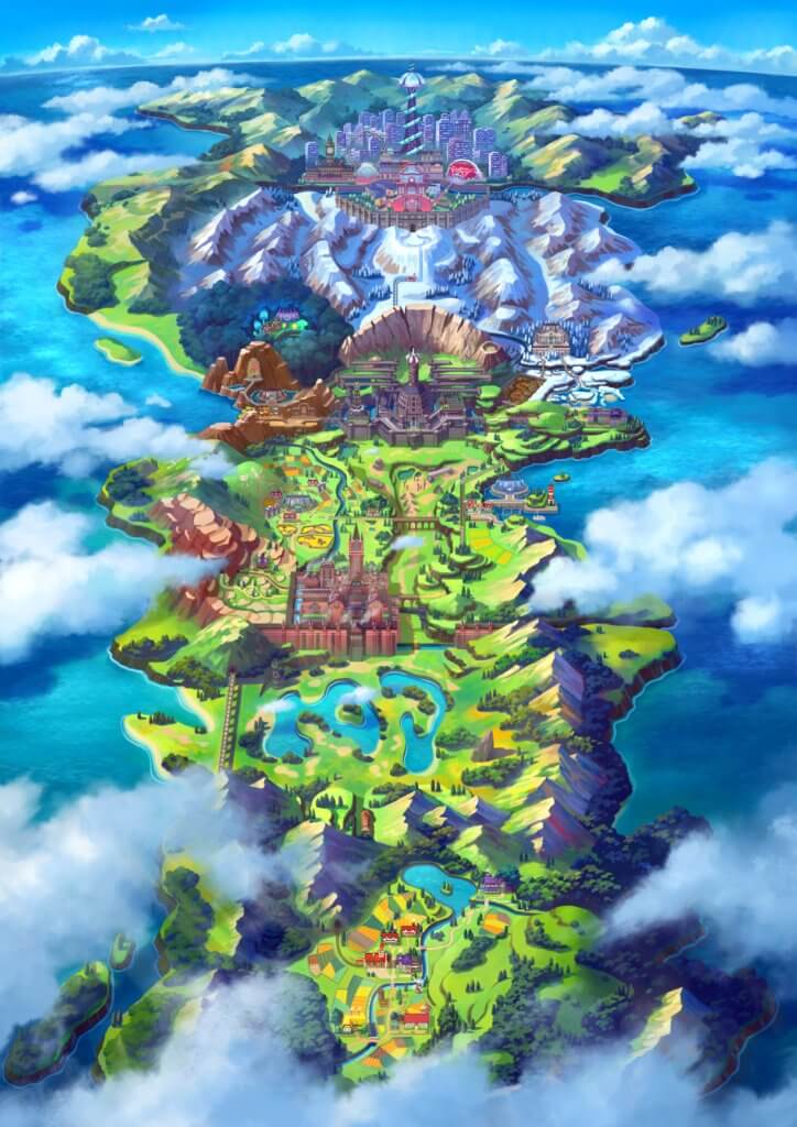 Pokémon Schwert und Pokémon Schild spielen sich in der Galar-Region ab; ab morgen auf der Nintendo Switch und Nintendo Switch Lite!