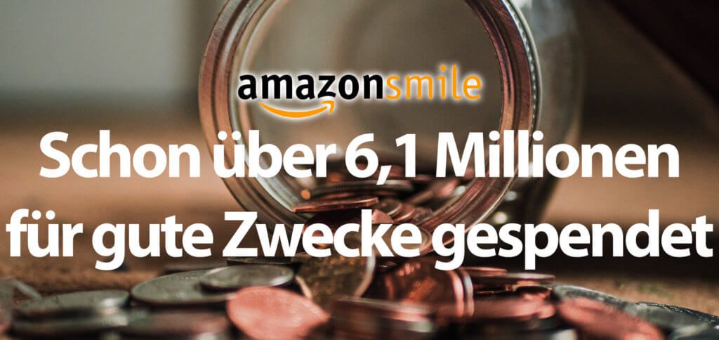 Kleine Beträge kommen durch die 0,5% beim Shoppen über Amazon Smile zusammen. Durch die vielen Kund/innen sind es aber bereits über 6,1 Millionen Euro geworden!