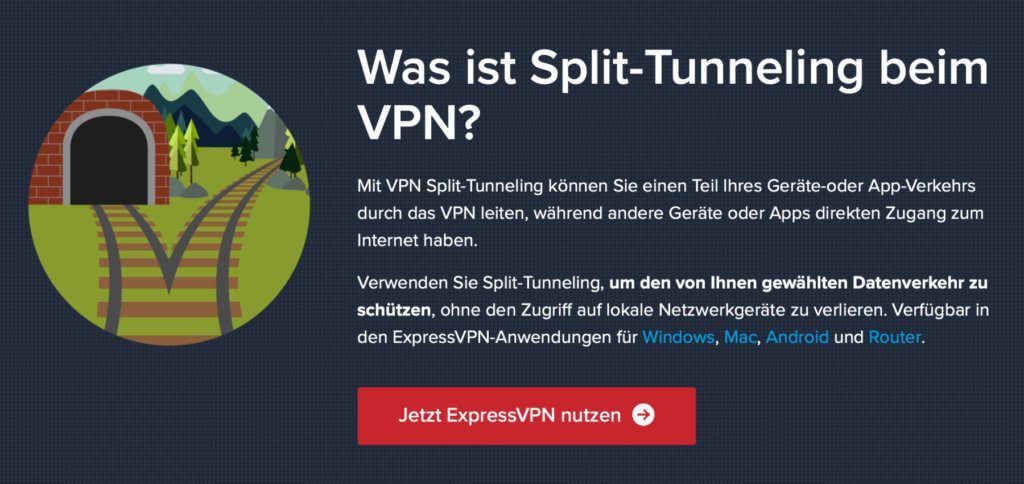 Split-Tunneling beim VPN sorgt dafür, dass ihr lokale Netzwerke und LAN-Geräte wie den Drucker weiter verwenden könnt – auch wenn parallel Internet-Anfragen auf den VPN-Servern umgeleitet werden.
