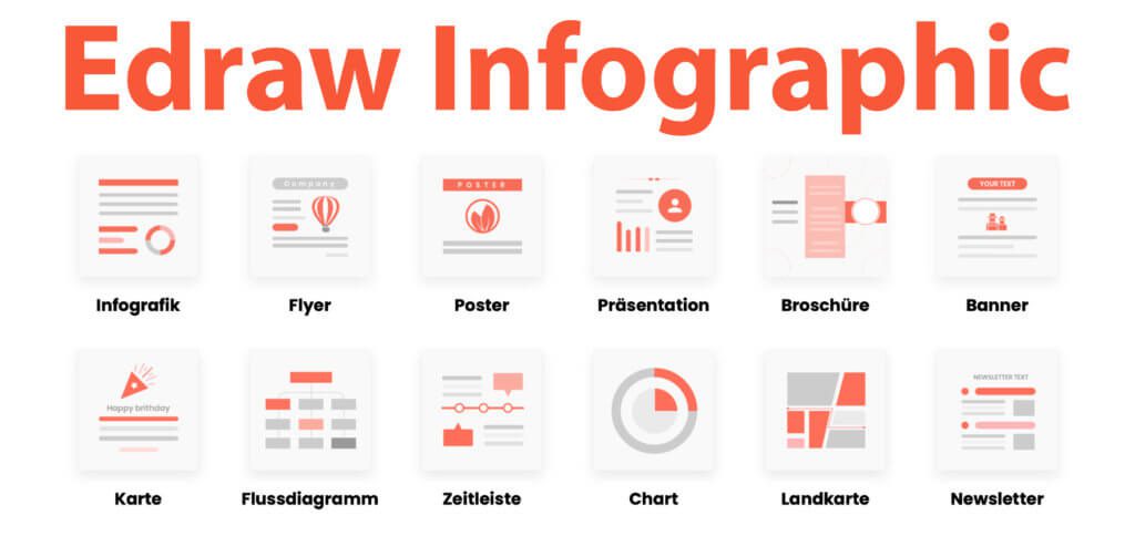 Edraw Infographic: Das Tool zum Erstellen von Infografiken an Apple Mac, Windows und Linux PC gibt's von Wondershare. Eine praktische App zum Infografiken selber machen in professionellem Stil.