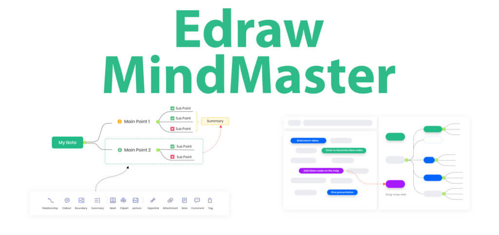 Edraw MindMaster: MindMapping- und Brainstorming-Tool für Mac, Windows PC und Linux. Mindmap App zum Erstellen von Übersichten und Plänen für Unternehmen, Schule, Uni und private Nutzung.