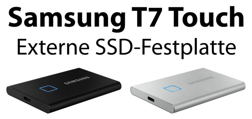 Die Samsung T7 Touch SSD-Festplatte ist ein mobiler Speicher mit 500 GB, 1 TB oder 2 TB Speicher und Fingerabdruck-Sensor. Bis zu vier Fingerabdrücke können die AES 256-Bit-Hardware-Verschlüsselung an einer der externen Festplatten ausschalten.