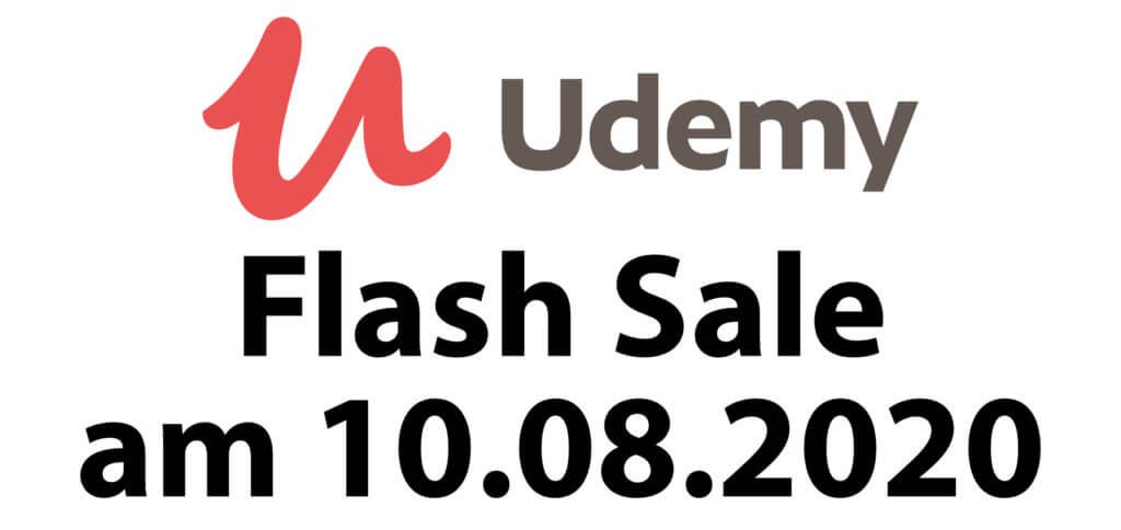 Am Montag, den 10. August 2020, solltet ihr mal bei Udemy reinschauen. Beim 24h Flash Sale gibt es Onlinekurse auch auf Deutsch günstiger.