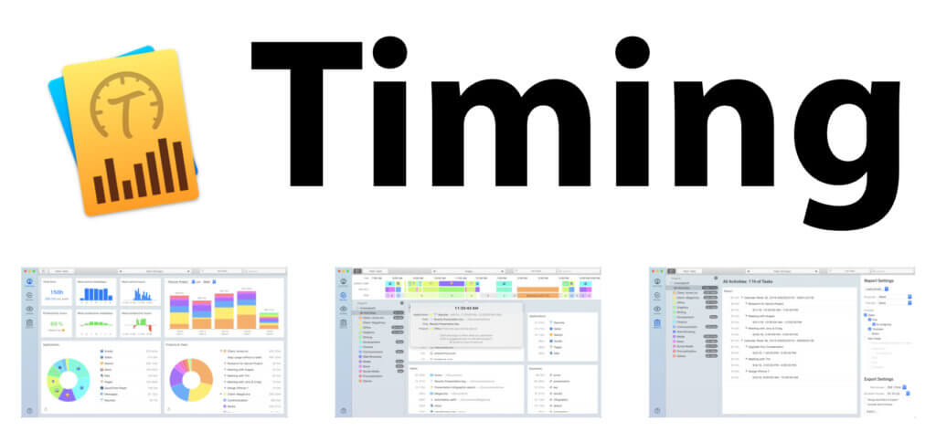 Mit der Timing App am Apple Mac realisiert ihr automatische Zeiterfassung mit Erkennung der genutzten Programme sowie Ausgabe der Arbeitszeit in verschiedensten Übersichten. Auch mit <a class=