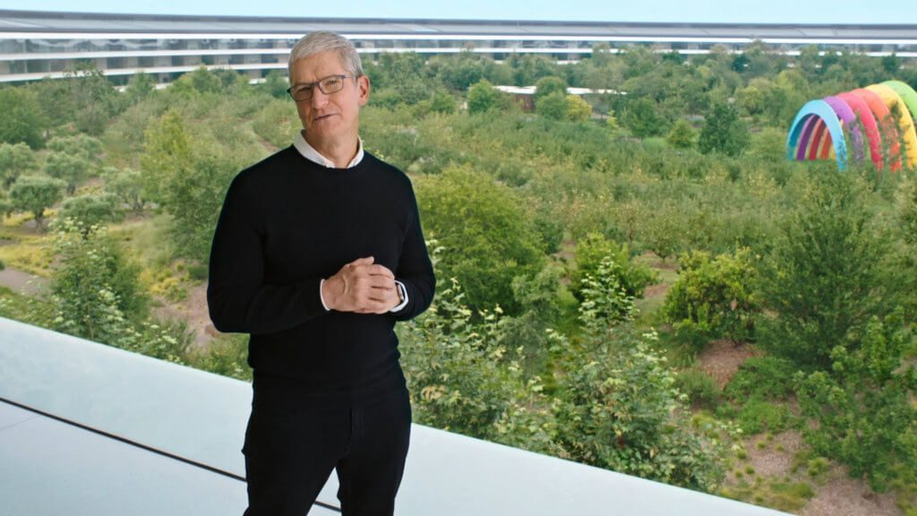 Wie üblich eröffnete Tim Cook, der CEO von Apple, das Event.