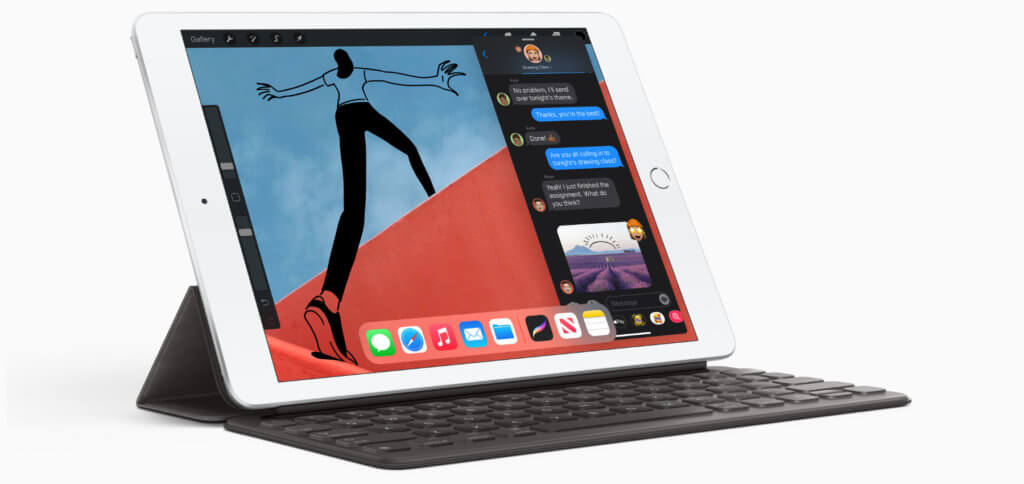 Das neue Apple iPad der 8. Generation von 2020 bietet keine umwerfenden Neuerungen, aber ist zumindest mit dem Apple Pencil der 1. Generation und dem Magic Keyboard kompatibel. So kommen alle Vorteile aus iPadOS 14 zum Einsatz.
