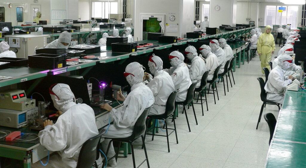 Foxconn Werk in Shenzhen im Jahr 2005 (Foto Steve Jurvetson/Wikimedia).