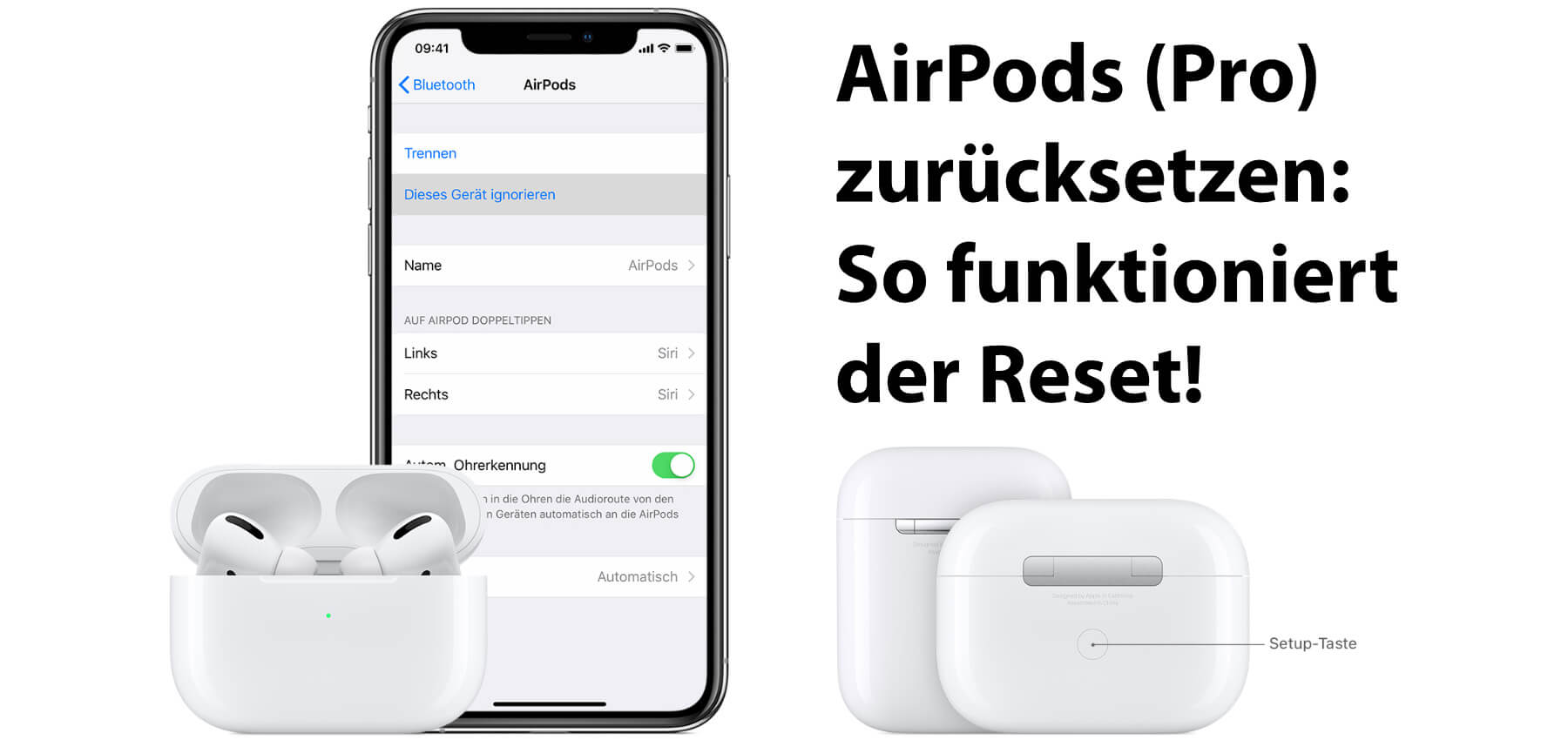 Wenn ihr die Apple AirPods Pro zurücksetzen wollt, findet ihr hier die richtige Schritt-für-Schritt-Anleitung für den Kopfhörer-Reset. AirPods Reset 