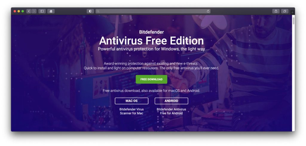 Von Bitdefender gibt es die Antivirus Free Edition für Windows und Android. Zwar steht auf der Webseite, dass es auch eine Gratis-Version des Antivirus-Programms für den Apple Mac gibt. Angeboten werden aber nur Bezahlversionen.