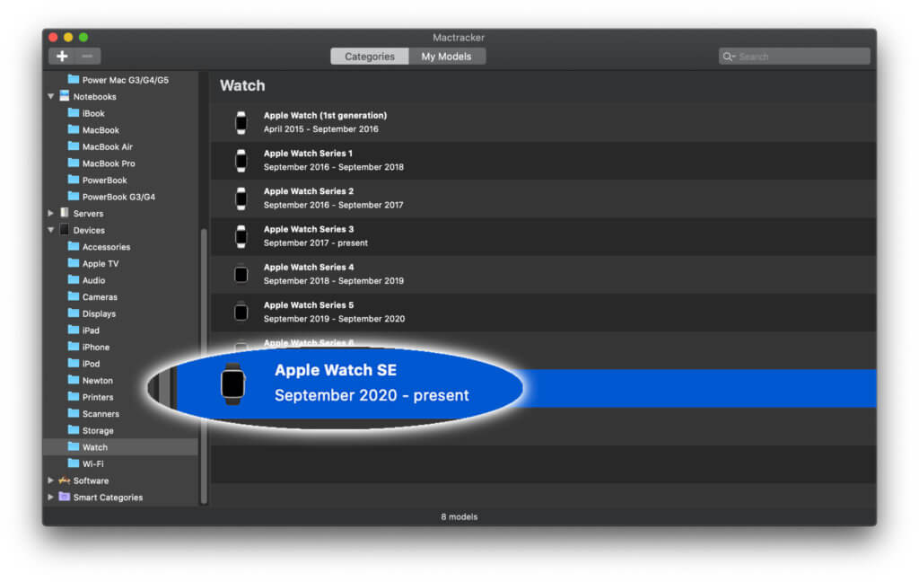 Dank dem Update auf Mactracker 7.9.6 findet ihr nun wieder aktuellste Apple-Infos zu Geräten und Systemen in der Mac- und iPhone-App.