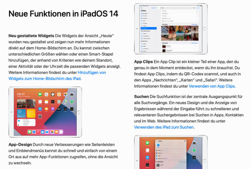 Widgets erklärt: Apple zeigt im E-Book, wie man Widgets am iPad einrichtet und modifiziert.