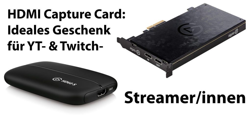 Eine Game Capture Card für Twitch-Streamerinnen und Streamer bzw. Gamerinnen und Gamer, die YouTube-Videos machen, kann ein super Weihnachtsgeschenk sein. Hier findet ihr verschiedene Modelle für USB und PCIe.