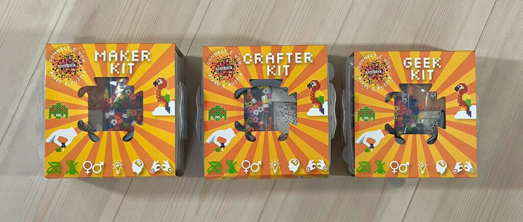 Diese drei verschiedenen Kits von Simbrix werden wir ab sofort in Deutschland anbieten: das Maker, Crafter und Geek Kit.