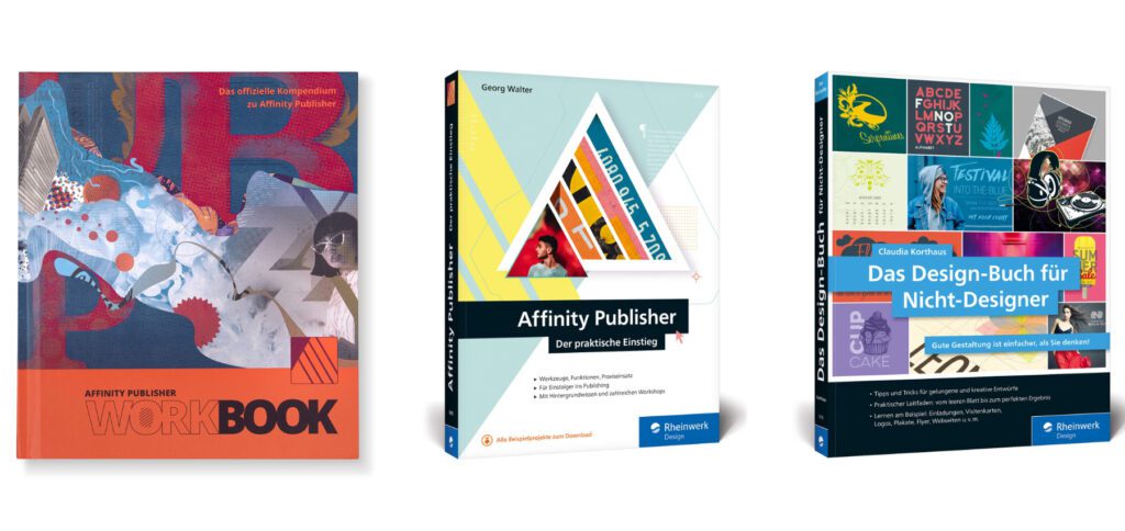 In diesem Ratgeber findet ihr fünf hilfreiche Bücher für den Einstieg ins Desktop-Publishing (DTP) sowie in die Arbeit mit der Serif-App Affinity Publisher für Mac und PC.