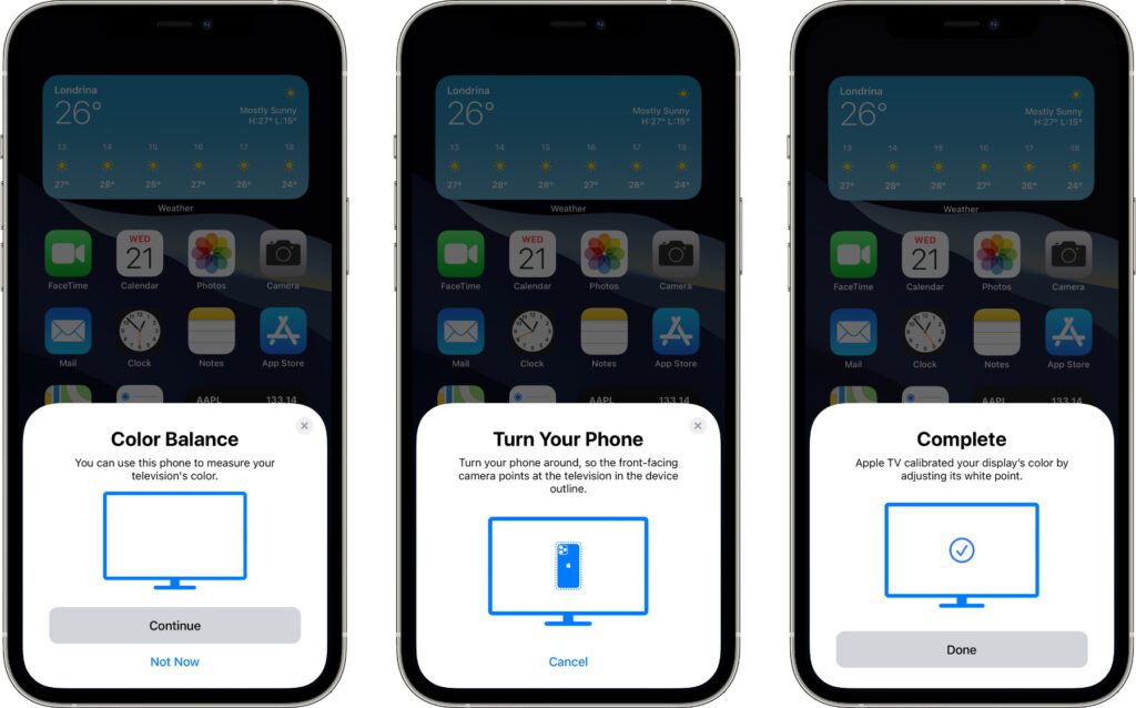 Mit tvOS 14.5 auf dem Apple TV (2015, 2017, 2021) sowie mit iOS 14.5 auf iPhone-Modellen mit Face ID kommt auch Color Balancing als Feature zu euch. Hier findet ihr die Anleitung für Farbbalance mit Apple TV und iPhone.