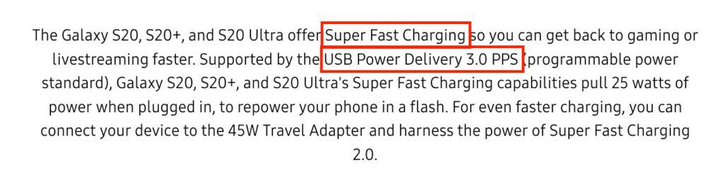 Was Samsung Super Fast Charging nennt, ist eigentlich der offene USB PD 3.0 Standard.