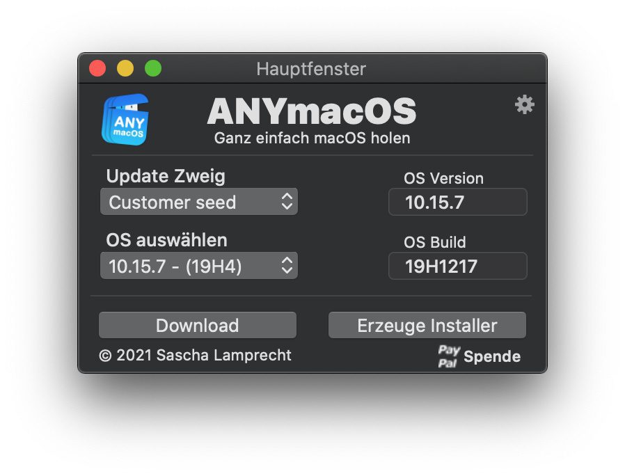 Mit ANYmacOS macOS-Dateien als pkg-Format herunterladen oder einen Installer erstellen – das geht ganz einfach. Erstellt ihr den Installer auf einem USB-Stick oder einer externen Festplatte, habt ihr direkt ein bootbares Installationsmedium.