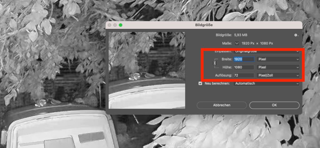 Die Auflösung der Fotos (hier eine Nachtaufnahme) beträgt 1920 x 1080 Pixel – ebenso bei den Videoaufnahmen.