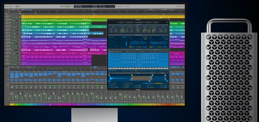 Wenn GarageBand nicht genug ist, dann ist Logic Pro für macOS auf dem Apple Mac ideal, um Musik zu produzieren, Audiobearbeitung auf höchstem Niveau zu realisieren und auditive Ideen umzusetzen. Hier findet ihr Logic Pro Systemanforderungen, Funktionen, Download- und Kauf-Optionen sowie weitere Infos.