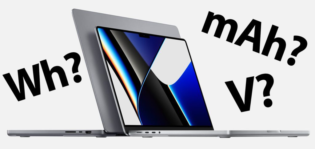 Hier findet ihr die Akku-Werte des MacBook Pro 2021: Energie in Wattstunden (Wh), Spannung in Volt (V) und Nennkapazität in Milliamperestunden (mAh) für das 16-Zoll- und das 14-Zoll-Modell.