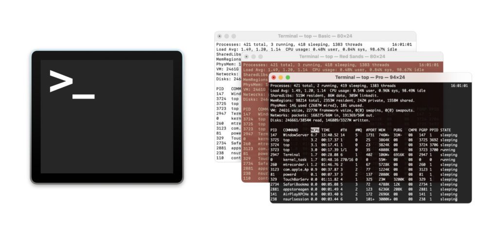 Das macOS Terminal am Apple Mac hat kein umfangreiches User Interface, dient als Kommandozeile / Befehlszeile aber als umfangreich einsetzbares Hilfsmittel zur Aktivierung, Deaktivierung und Steuerung von Prozessen, Einstellungen, Apps und Servern. Hier findet ihr Details und Anleitungen fürs Mac Terminal.