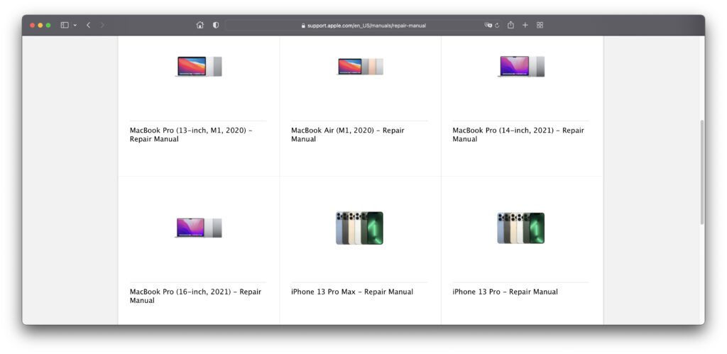 Apple Self Service Reparatur: Neben Anleitungen für aktuelle iPhone-Modelle gibt es nun auch welche für MacBook Air sowie MacBook Pro aus 2020 und 2021. Zwar sind die PDFs informativ, sie zeigen aber auch, dass die Reparatur der Apple-Laptops wesentlich einfacher und günstiger werden muss.
