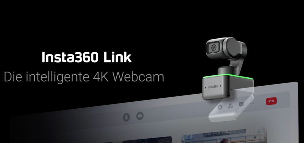 Bei der Insta360 Link handelt es sich um eine 4K-Webcam mit Gimbal für automatische Ausrichtung, Kamerafahrten und verschiedene Aufnahme-Modi. Smarter Zoom, Fokus, Ausrichtung auf sich bewegende Person und Ausgleich von Verzerrungen sorgen für flüssige Videokonferenzen, Streams, Videoaufnahmen und Online-Kurse.