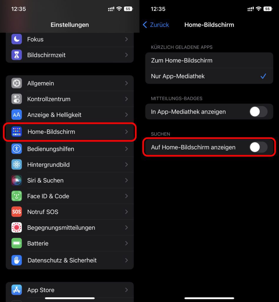 Unter iOS 16 den Suche-Button auf dem Home-Bildschirm deaktivieren – das geht mit wenigen Eingaben auf dem iPhone-Display.
