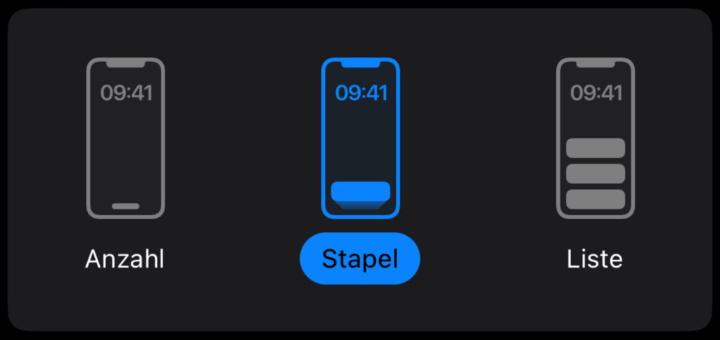 Benachrichtigungen und Nachrichten auf dem Sperrbildschirm des Apple iPhone lassen sich ab iOS 16 minimalistisch nur als Anzahl, übersichtlich als Stapel oder bildschirmfüllend als Liste anzeigen. Einstellungen Mitteilungen