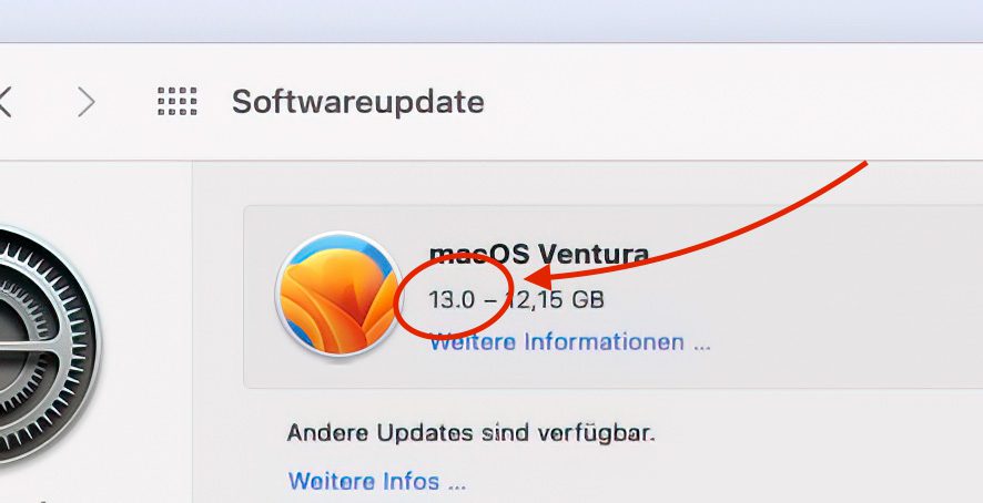 Wenn hier statt 13.0 mal 13.1 steht, kann man mit weniger Risiko updaten, denn dann sind die schlimmsten Fehler im neuen macOS in der Regel ausgebügelt.