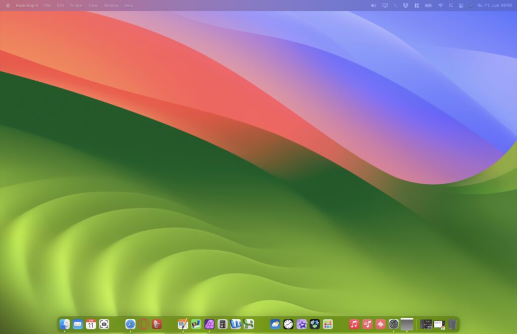 So sieht mein Schreibtisch nun am 16 Zoll MacBook Pro (2021) aus. Wie ihr eure Schreibtisch-Dateien und -Ordner verschwinden lasst und wie ihr das Dock anpassen könnt, das lest ihr im nächsten Absatz ;)
