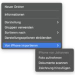 Direkt im Finder: Foto, Dokumente oder Zeichnung vom iPhone / iPad importieren