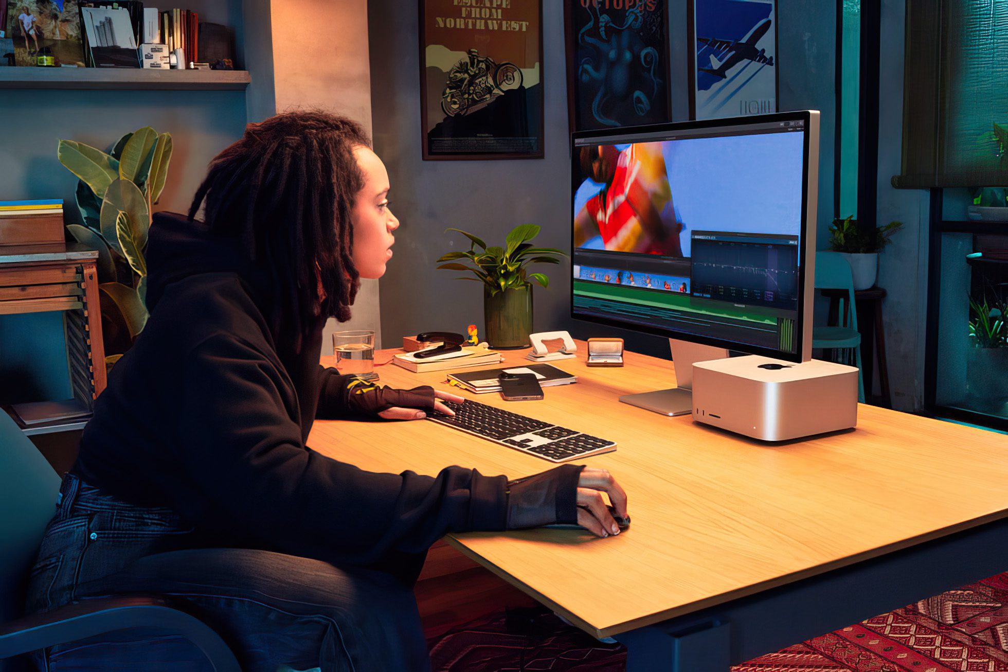 Hier sieht man das Apple Studio DIsplay im Einsatz – allerdings mit einem Mac Studio (Foto: Apple).