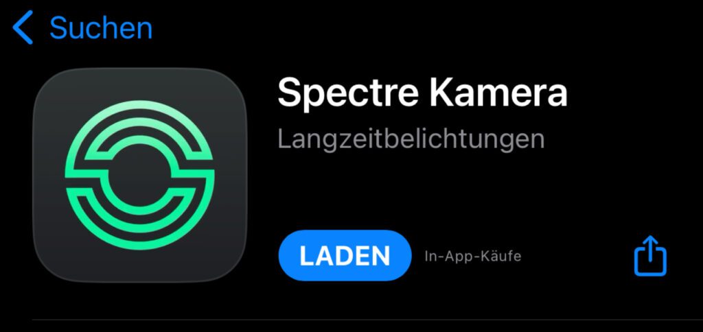 Die Grundversion der Spectre Kamera App für Langzeitbelichtungen am iPhone ist nun kostenlos. Sie bietet einen guten Einstieg in die verfügbaren Funktionen. Die Pro-Version ist mit 5,99 € nicht zu teuer.