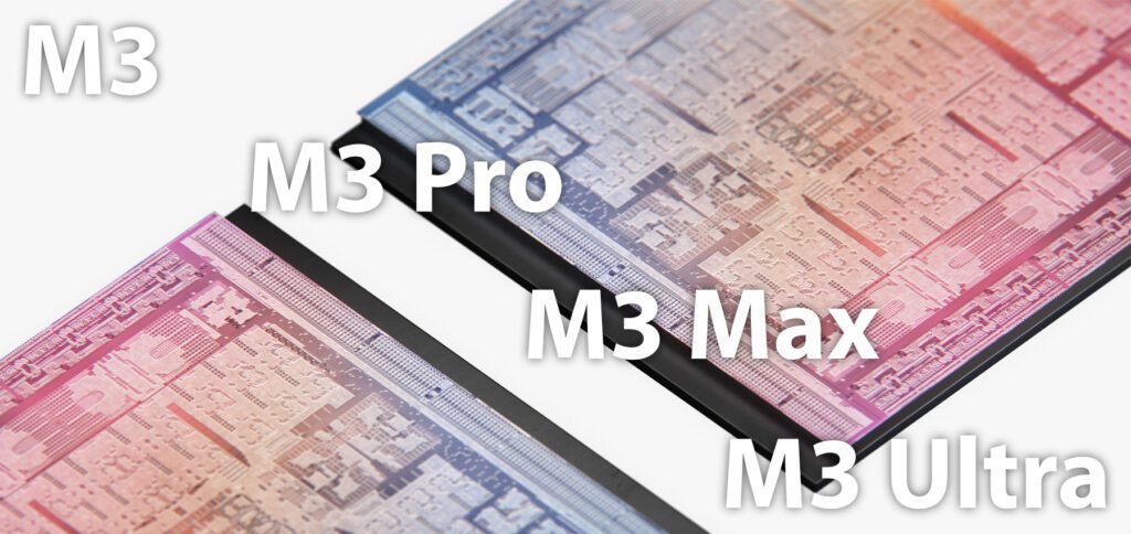 Hier findet ihr die aktuellsten Gerüchte zu den CPU- und GPU-Spezifikationen der Apple Silicons M3, M3 Pro, M3 Max und M3 Ultra. Außerdem den Vergleich zu den M2-Versionen und einen Tipp für den vorausschauenden Mac-Kauf.