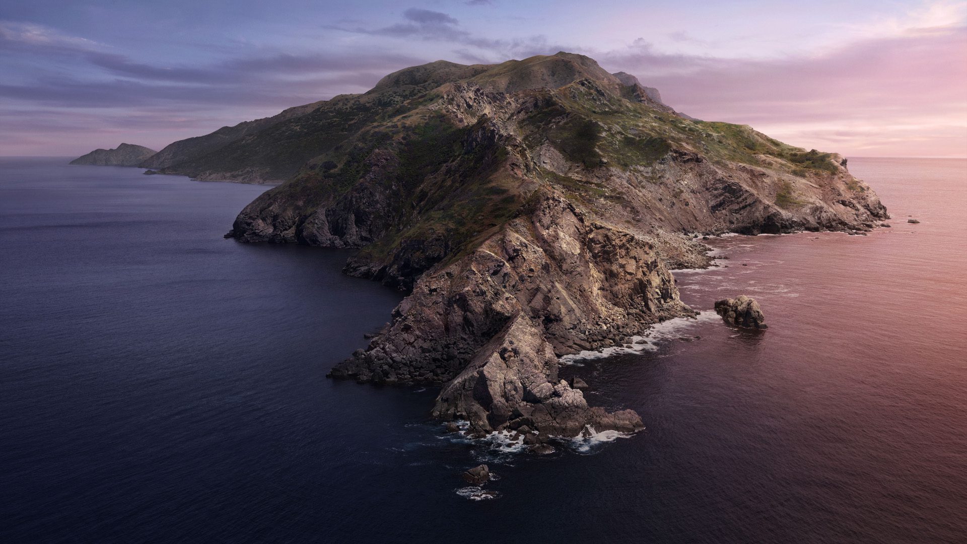 Die Insel, die man auf dem Desktophintergrund von Catalina sieht, ist der Namensgeber für das macOS.