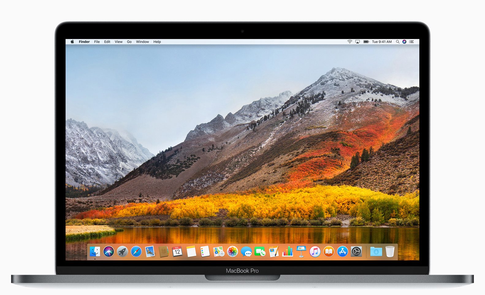 Angelehnt an macOS Sierra ist auch der Desktop-Hintergrund von macOS High Sierra – dem nachfolgenden Betriebssystem.
