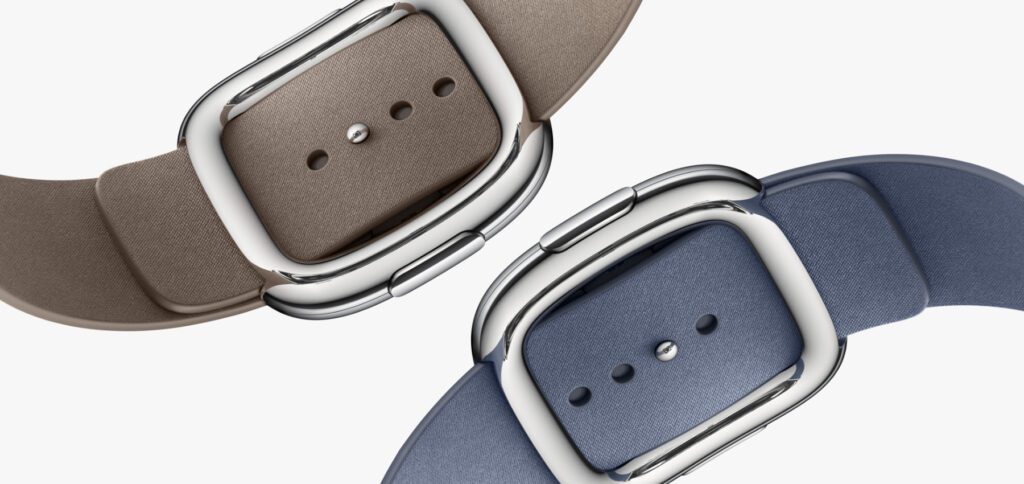 Verschiedene Apple Watch Armbänder werden nun als FineWoven- bzw. Feingewebe-Version angeboten. Neben jenen mit Magnetverschluss auch die mit Modern Buckle.