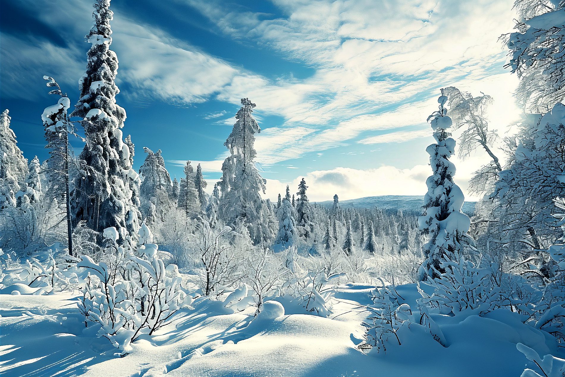 Eine Art Winter-Wonderland im nördlichen Schweden.