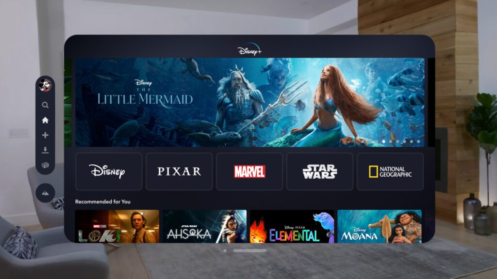 Disney+ wurde schon vor Monaten als Partner für den Launch der Apple Vision Pro angekündigt. Mit der entsprechenden App können verschiedene Filme, Serien und andere Inhalte von Disney konsumiert werden.