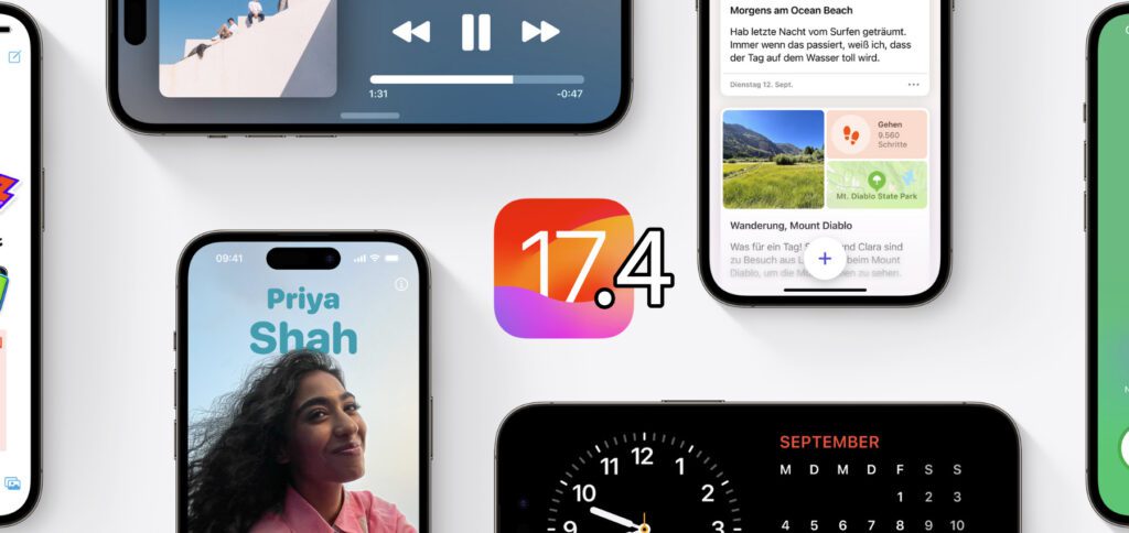 Das Apple iPhone erhält mit iOS 17.4 neue Funktionen: EU-spezifische Änderungen wie App Stores, App-Bezahloptionen, alternative Angebote für kontaktloses Bezahlen und Wallets, aber auch Änderungen bei Podcasts, Musik, Siri, Emojis, Gaming, Schutz für gestohlene Geräte, etc.