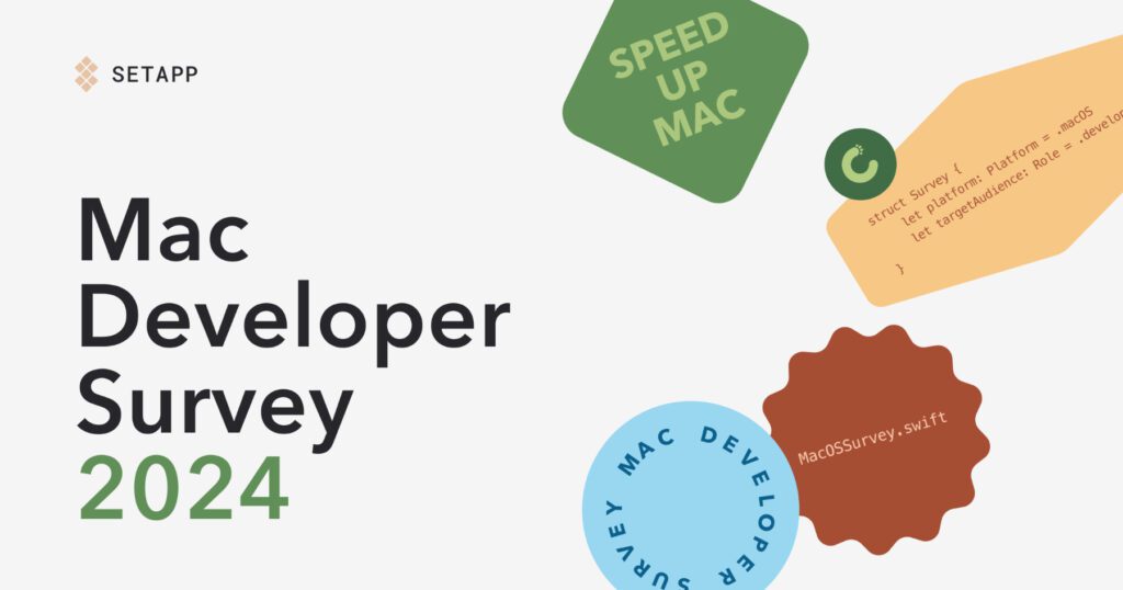 Setapp ruft Developer dazu auf, an der neuen Umfrage teilzunehmen. Unter allen Teilnehmenden der Mac Developer Survey 2024 werden drei Apple-Geschenkkarten im Wert von $150 verlost.
